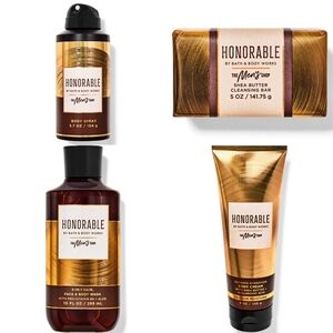 Bath & Body Works Honorable Men's Body Care 4 Piece Set NEW